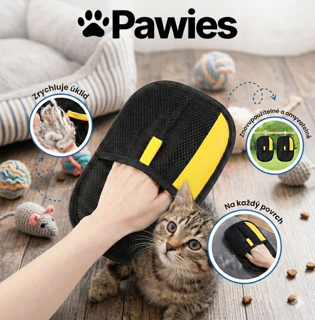 Pawies: Rukavice na odstraňování chlůpů